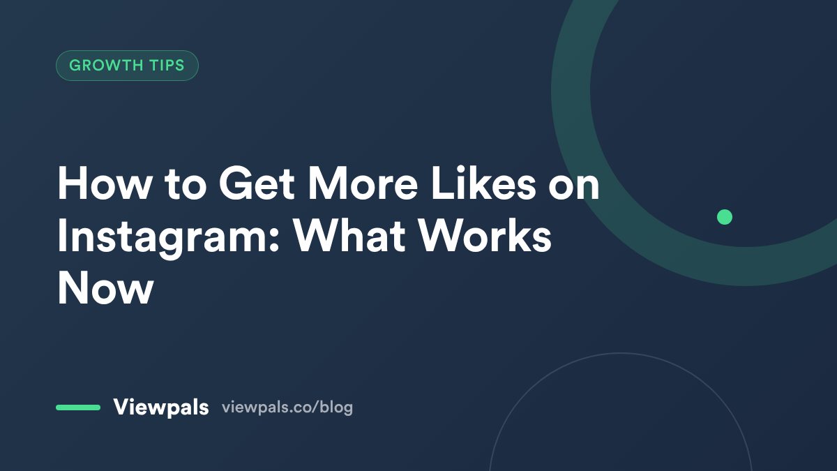 Viewpals blog cover: How to Get More Likes on Instagram: What Works Now